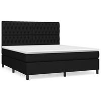 BOXSPRINGBETT 180/200 Cm Schwarz Gewebe - Schwarz, Textil (180/203cm) - vidaXL