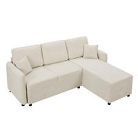 ECKSOFA DE-35392 mit langer Liegefläche Beige - Beige, Textil (144/187.5cm) - ComfortXL