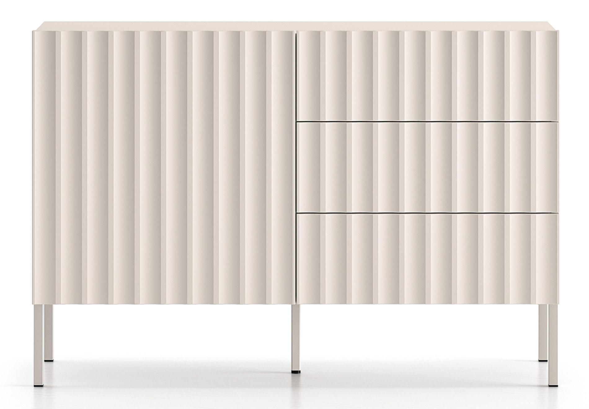 SIDEBOARD Derriva Hellbeige 113 cm - Ecru/Beige, Holzwerkstoff/Metall (113.1/76.7/37.2cm) - Selsey