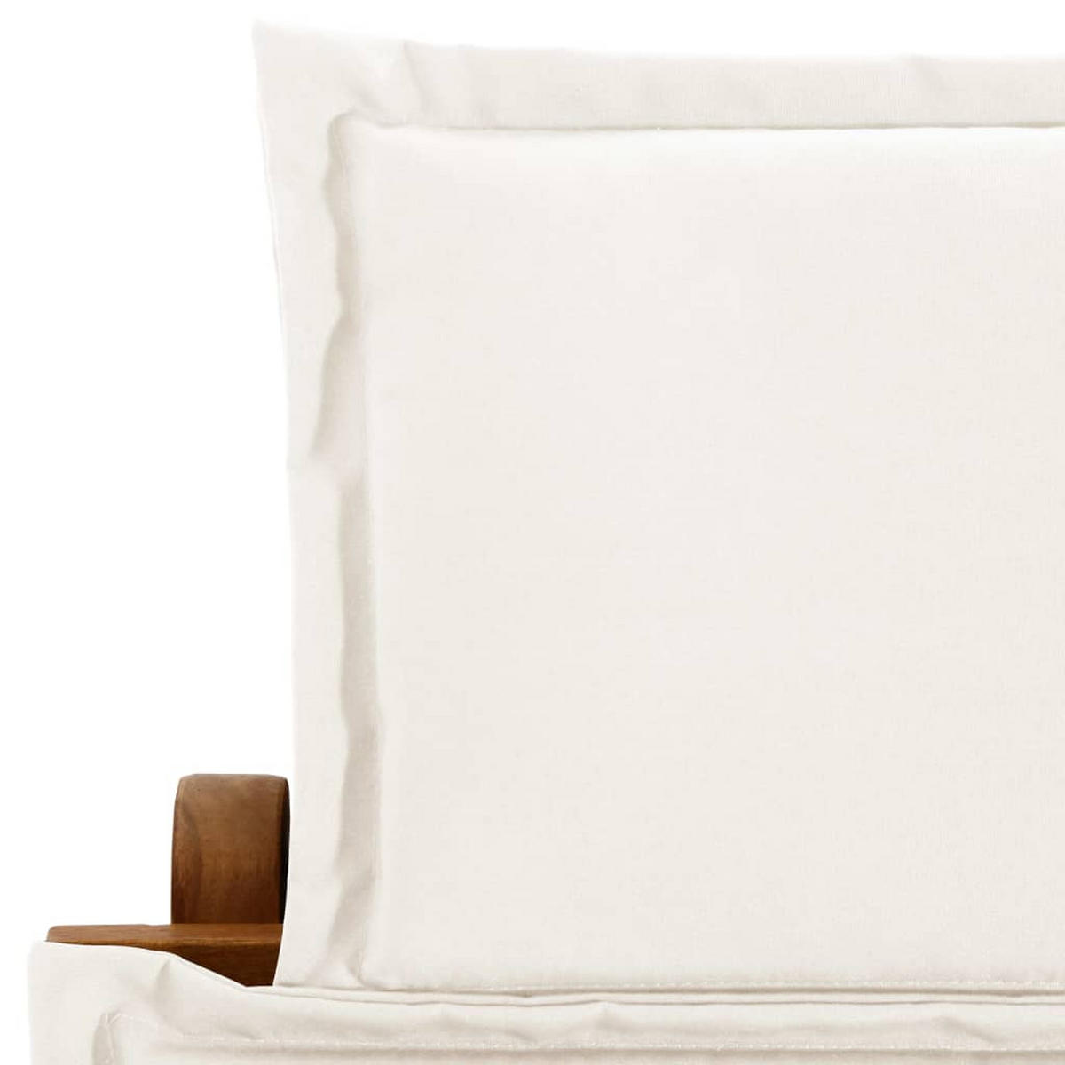 SONNENLIEGEN Mit Auflagen 2er set CremeWeiß Massivholz Akazie - Creme/Braun, Holz/Textil (55/64/184cm) - vidaXL