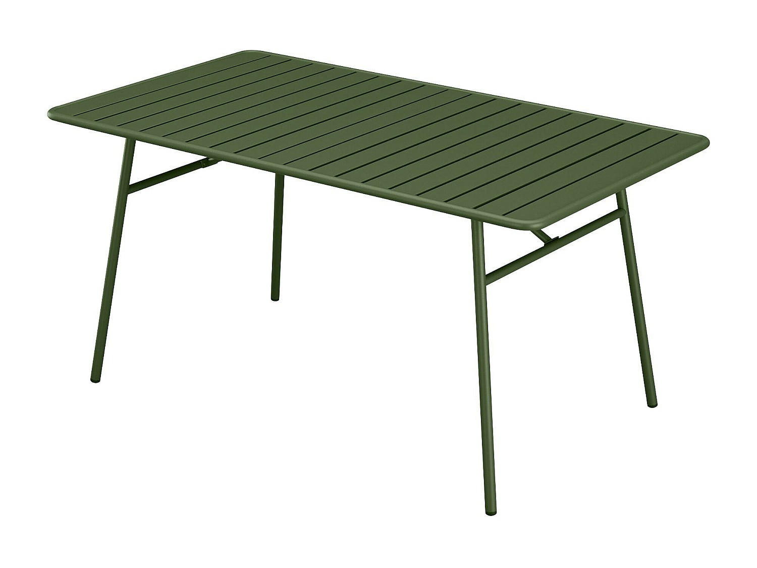 GARTENTISCH - D. 160 cm - Metall - Khaki - MIRMANDE von MYLIA - Grün, Metall (80/160/74.5cm) - Vente-Unique