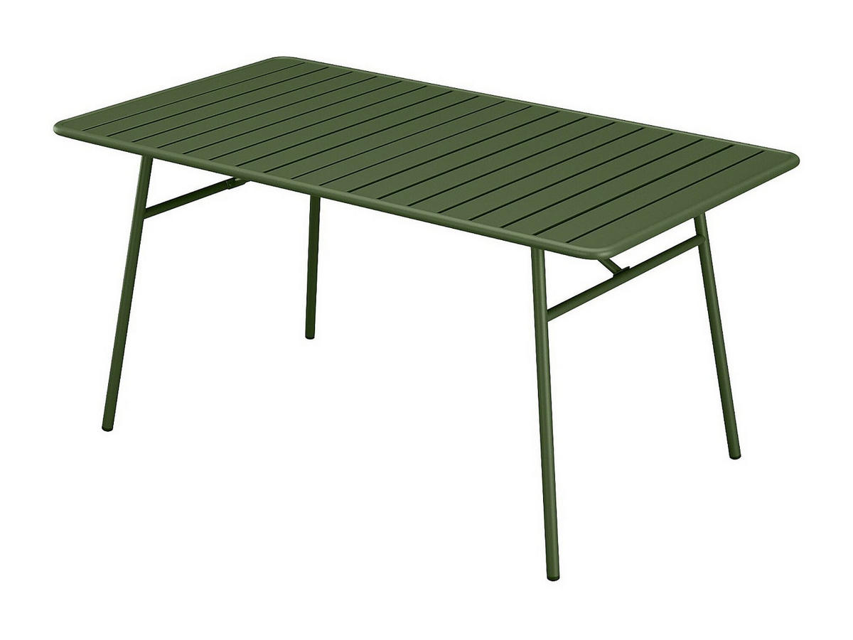 GARTENTISCH - D. 160 cm - Metall - Khaki - MIRMANDE von MYLIA - Grün, Metall (80/160/74.5cm) - Vente-Unique