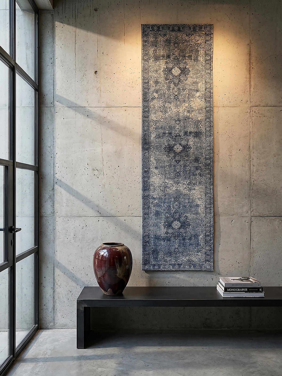 TEPPICH COQUET, im Vintage-Stil, Blau, 60 x 230 cm - Blau, Textil (60/230cm) - KADIMA DESIGN