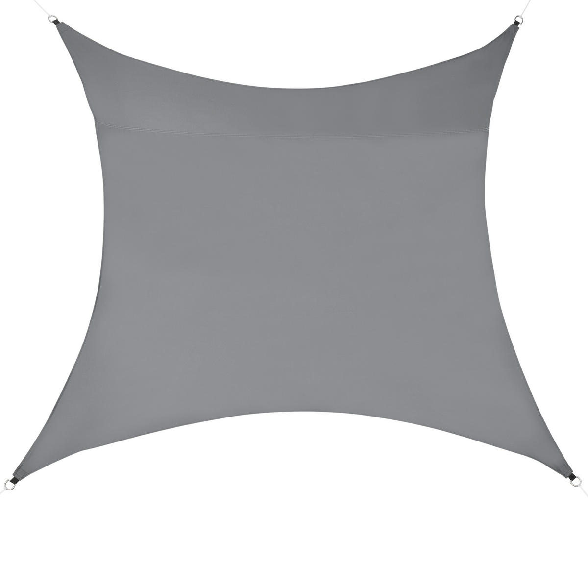 SONNENSEGEL Lerma quadratisch - Dunkelgrau, Textil (400/400cm) - [en.casa]
