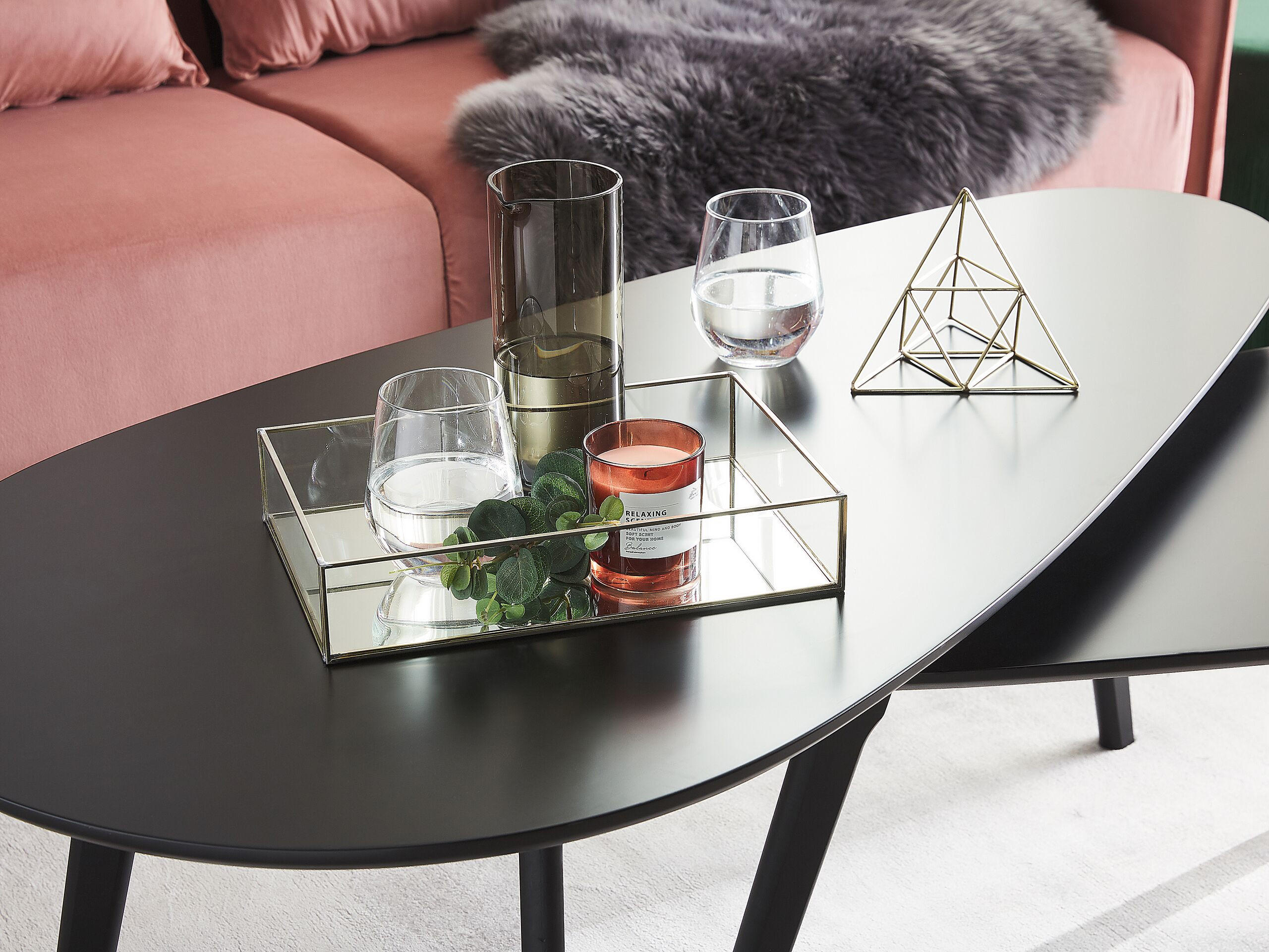 TABLETT Spiegeleffekt Silber Grenoble - Silberfarben, Glas (6cm) - Beliani
