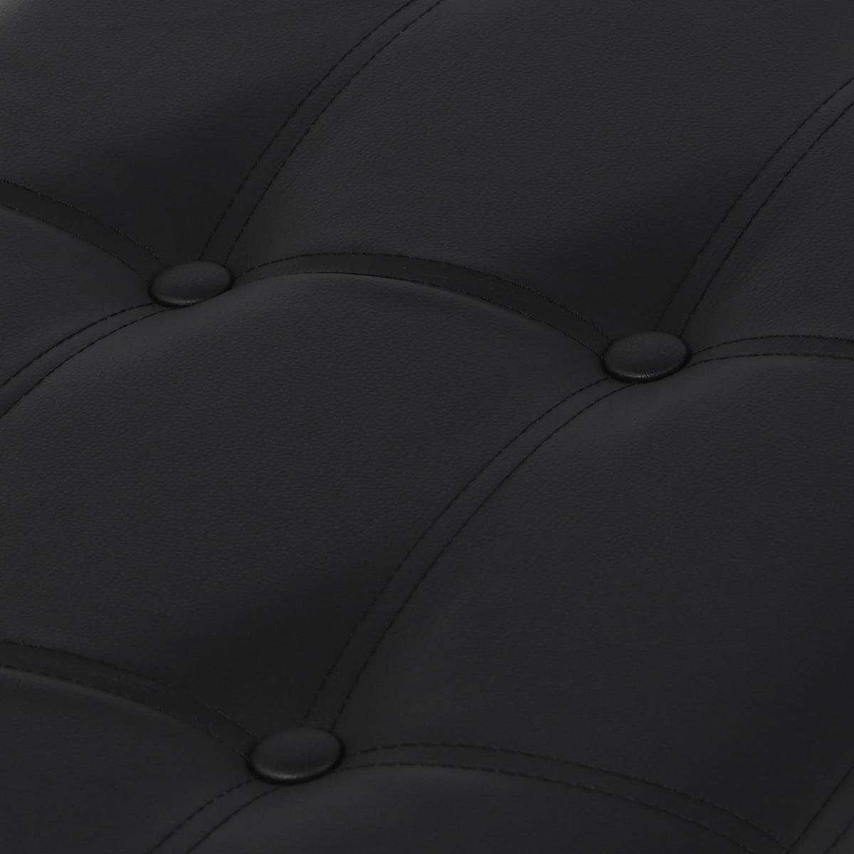 SITZBOX Ravello XXL mit Knöpfen Schwarz Ökoleder - Schwarz, Textil (80/40/40cm) - Komodee