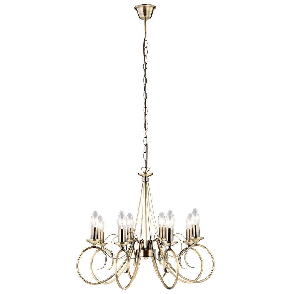 LED KRONLEUCHTER TRUNCATUS Messing - Messingfarben, Metall (55/55/135cm) - Globo Lighting