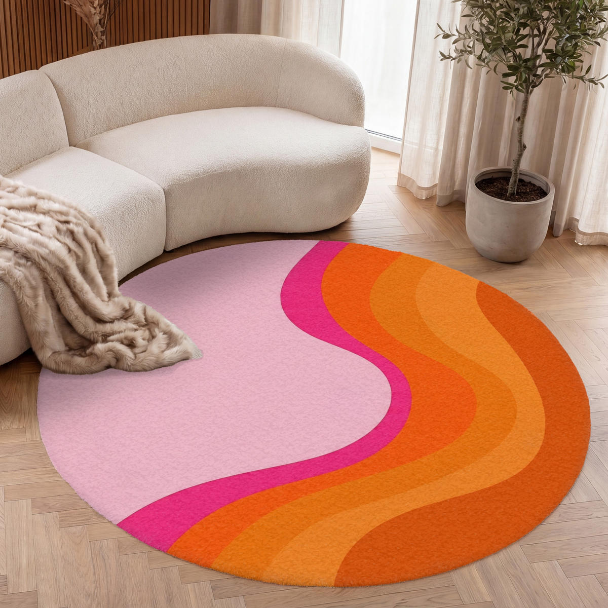 PREPROGE - Valovi - 150x150 cm - večbarvno, umetna masa/tekstil (150/0.4cm) - OnlyWow