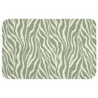 WC PŘEDLOŽKA Zebra - Motiv - zelená 80x50 cm - šalvějově zelená, textil/plast (80/1cm) - OnlyWow