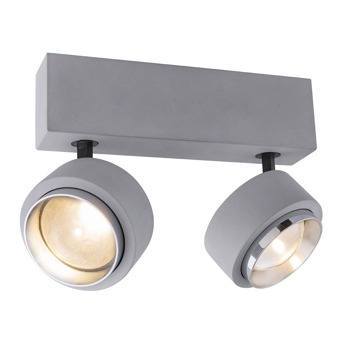 LED DECKENLEUCHTE TIMO Grau Beton - Grau, Metall (24/9.7/15cm) - Globo Lighting