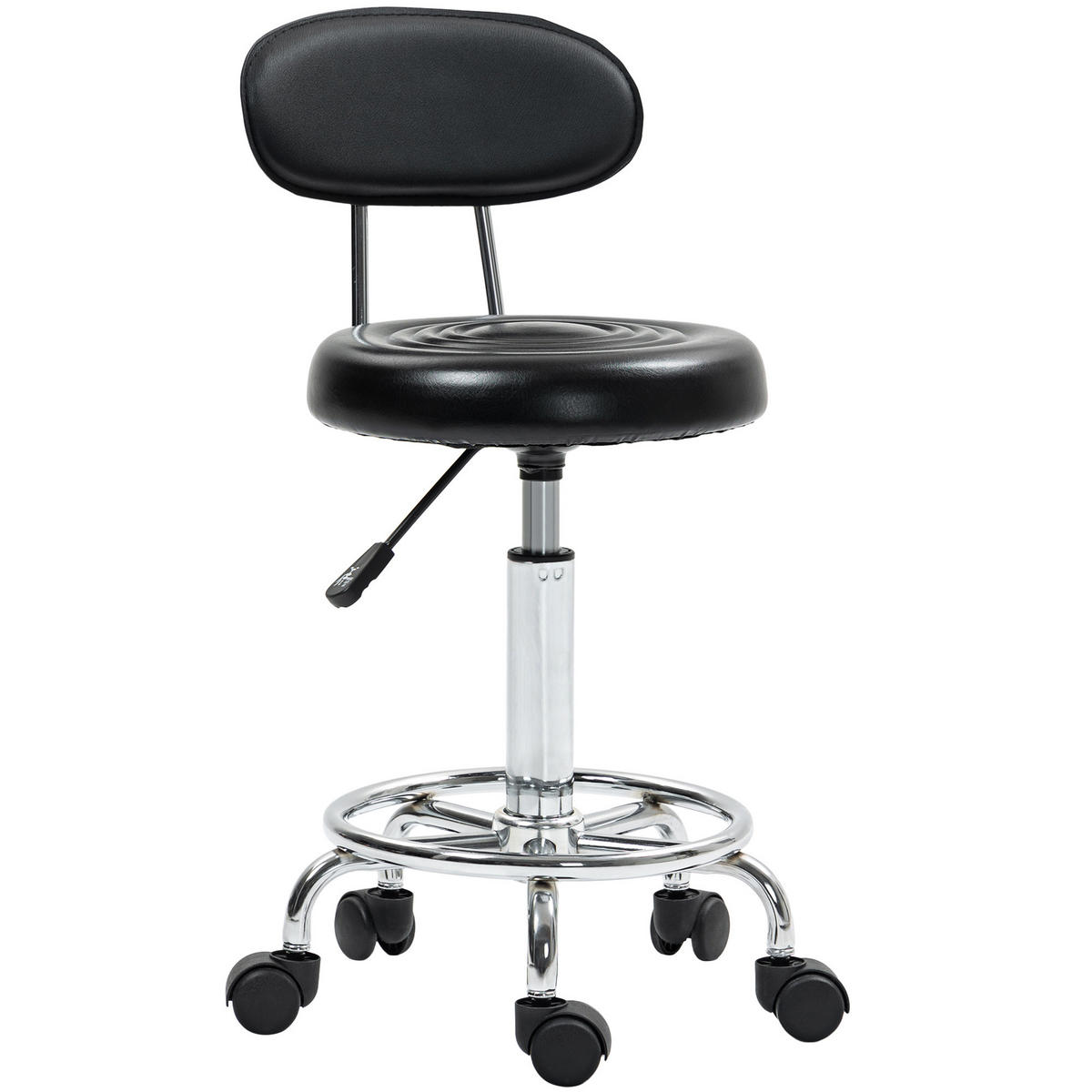 BÜROHOCKER DE-18019 höhenverstellbar 70-86 cm, Fußstütze Schwarz - Schwarz, Metall (32/86/40cm) - ComfortXL