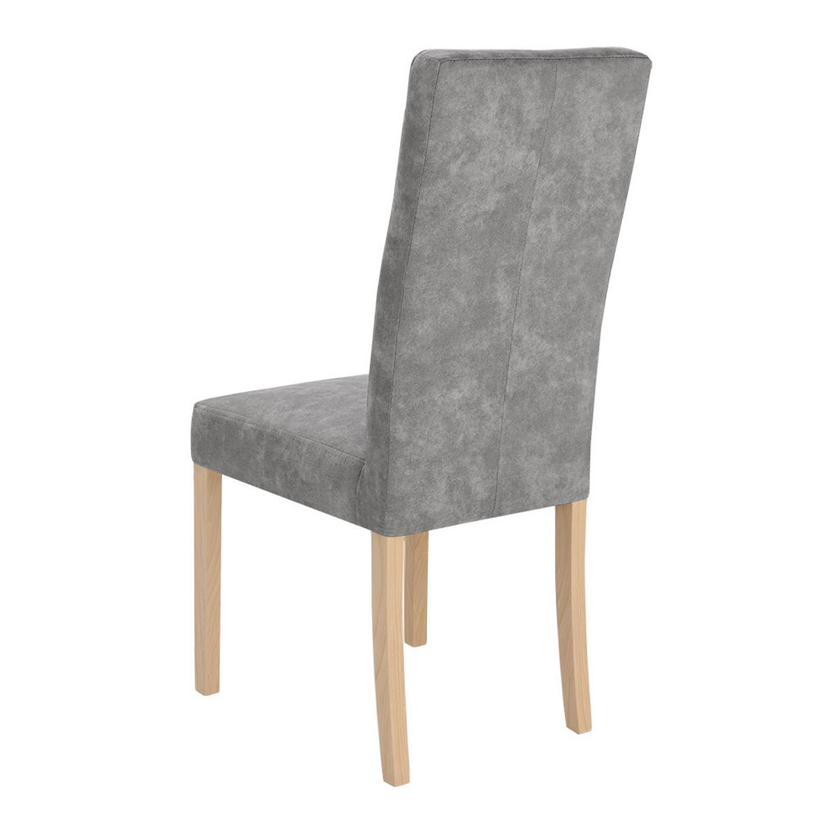 STUHL Solis mit Buchenholzbeinen, Polsterstuhl, Hellgrau - Buchefarben/Hellgrau, Holz (45/100/42cm) - Beautysofa