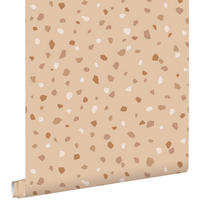 TAPETE Terrazzo-Motiv 50 x 900 cm - Terracotta, Papier (50/900cm) - ESTAhome