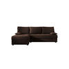 ECKSOFA MOS L Cosmic 800 Links mit Schlaffunktion - Braun, Textil (200/143cm) - Bedante