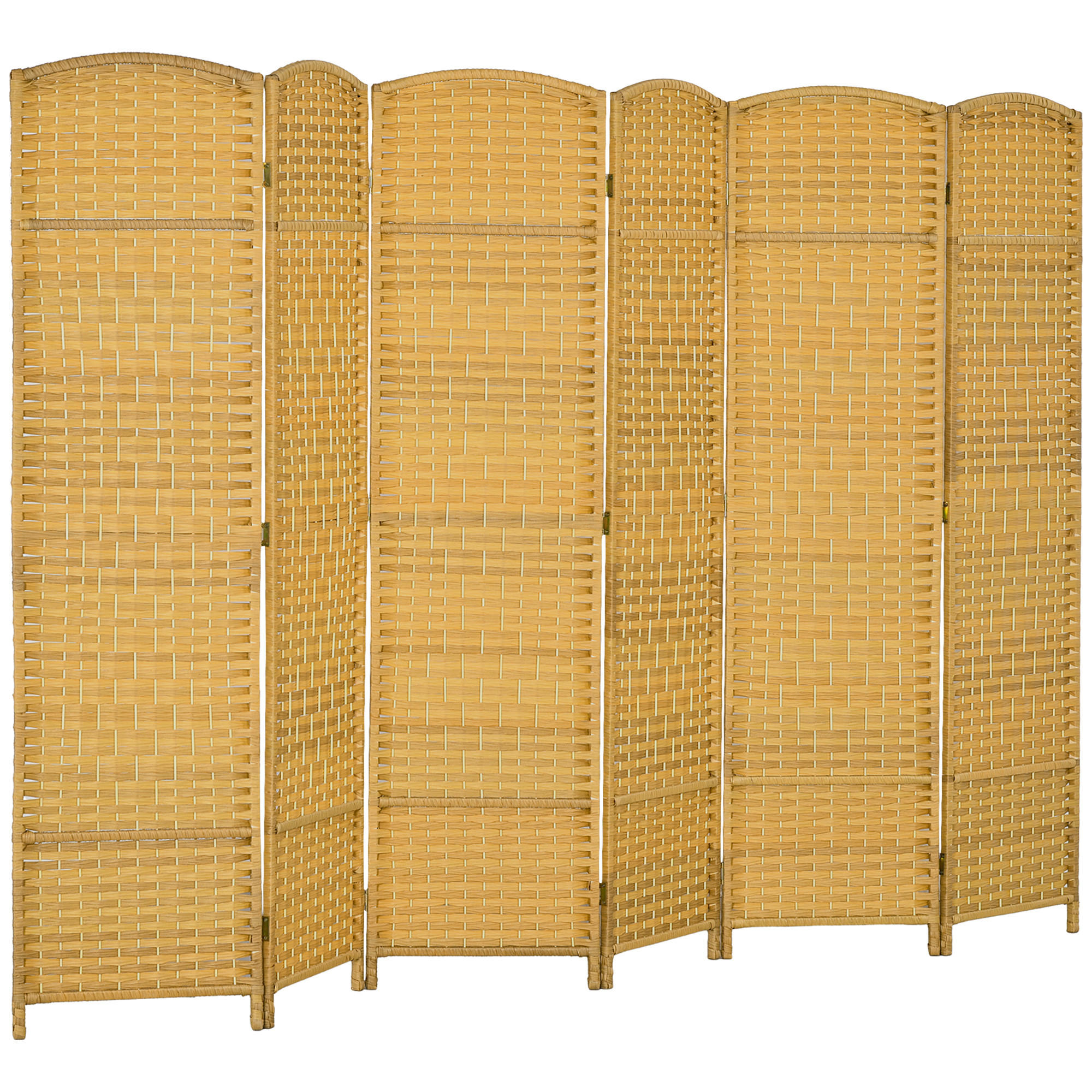 PARAVENT Polypropylen, Kiefernholz Naturholz - Naturfarben, Holz (1.7/180cm) - HOMCOM