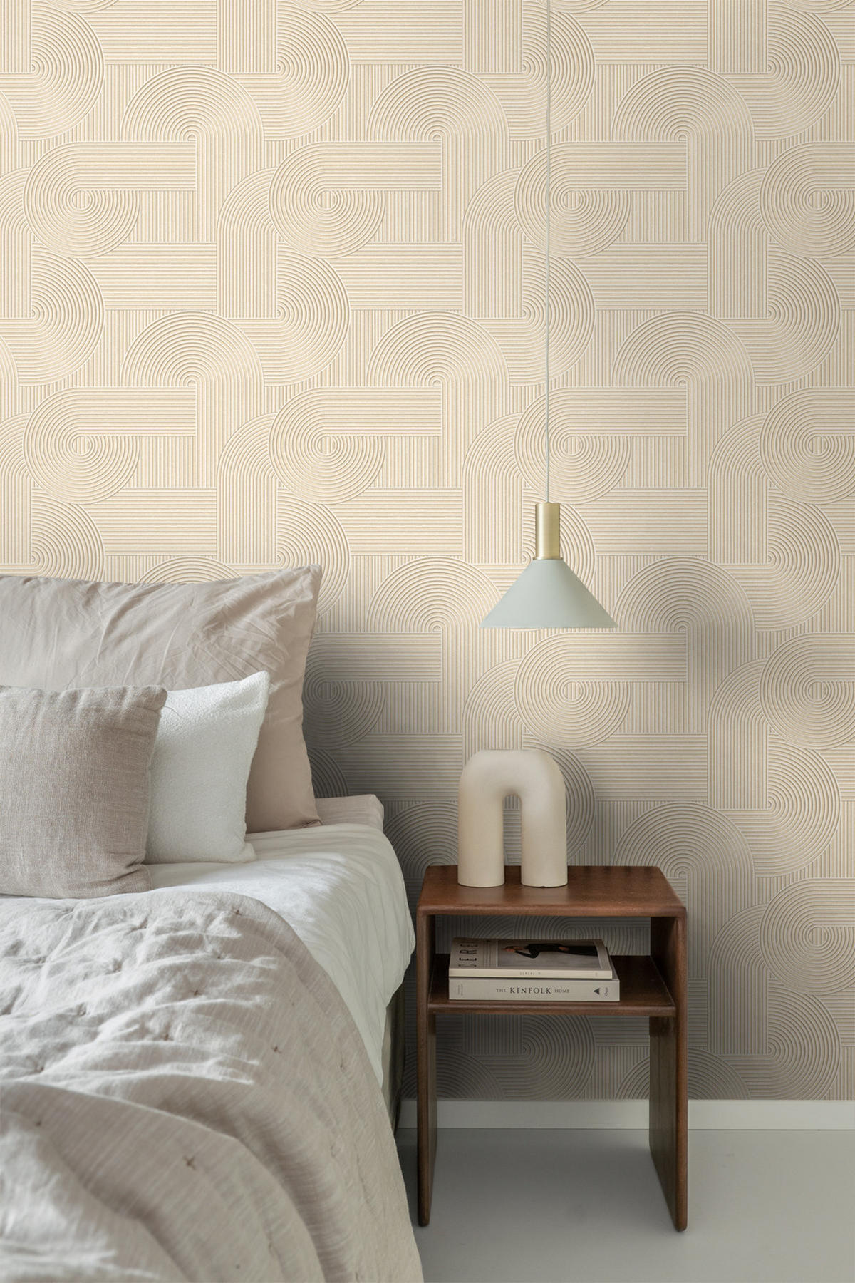 TAPETE 3D-Muster 53 cm x 10.05 m - Beige, Papier (53/1000cm) - Origin Wallcoverings