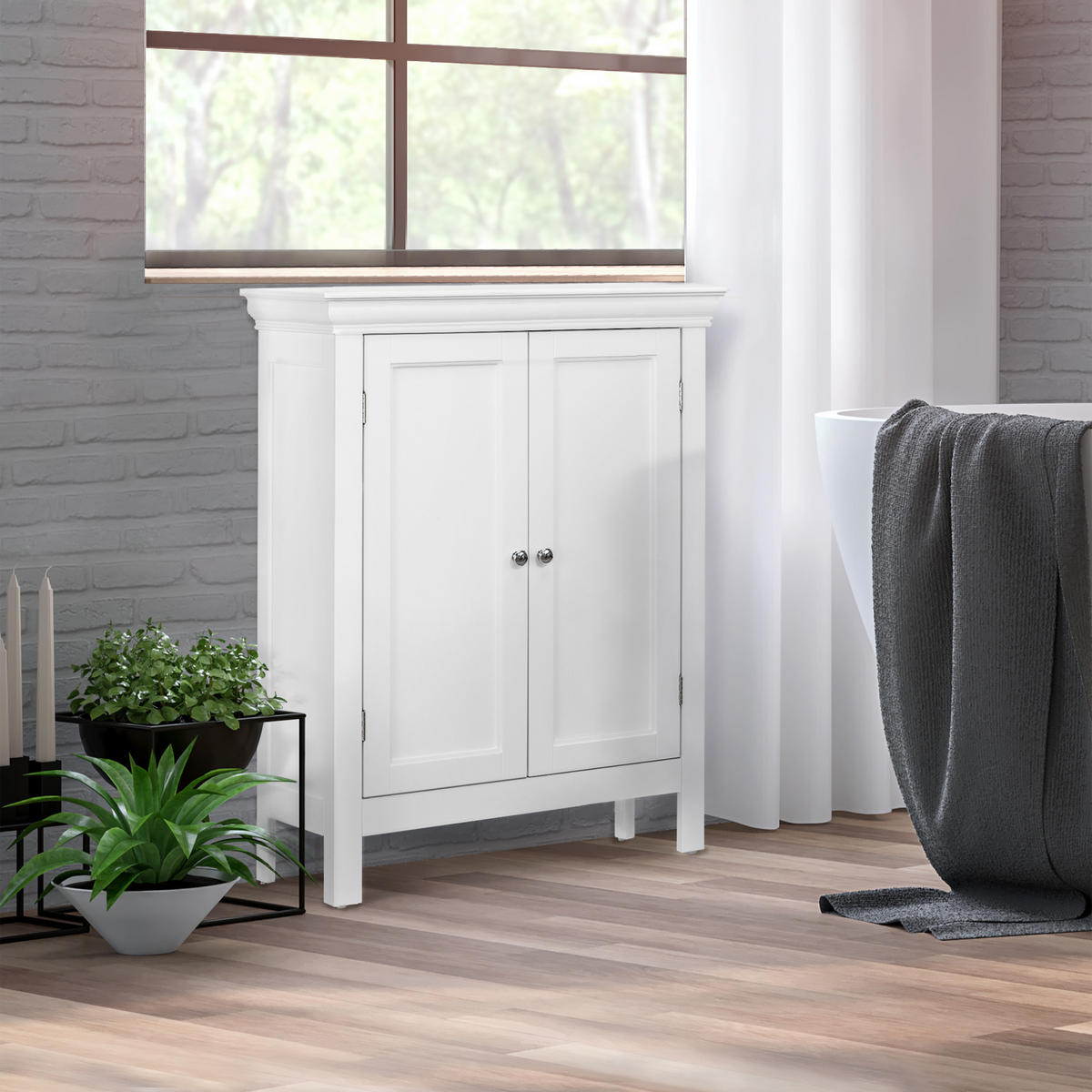 MIDISCHRANK Weiß - Weiß, Holzwerkstoff (33/86.4/86.4cm) - Teamson Home