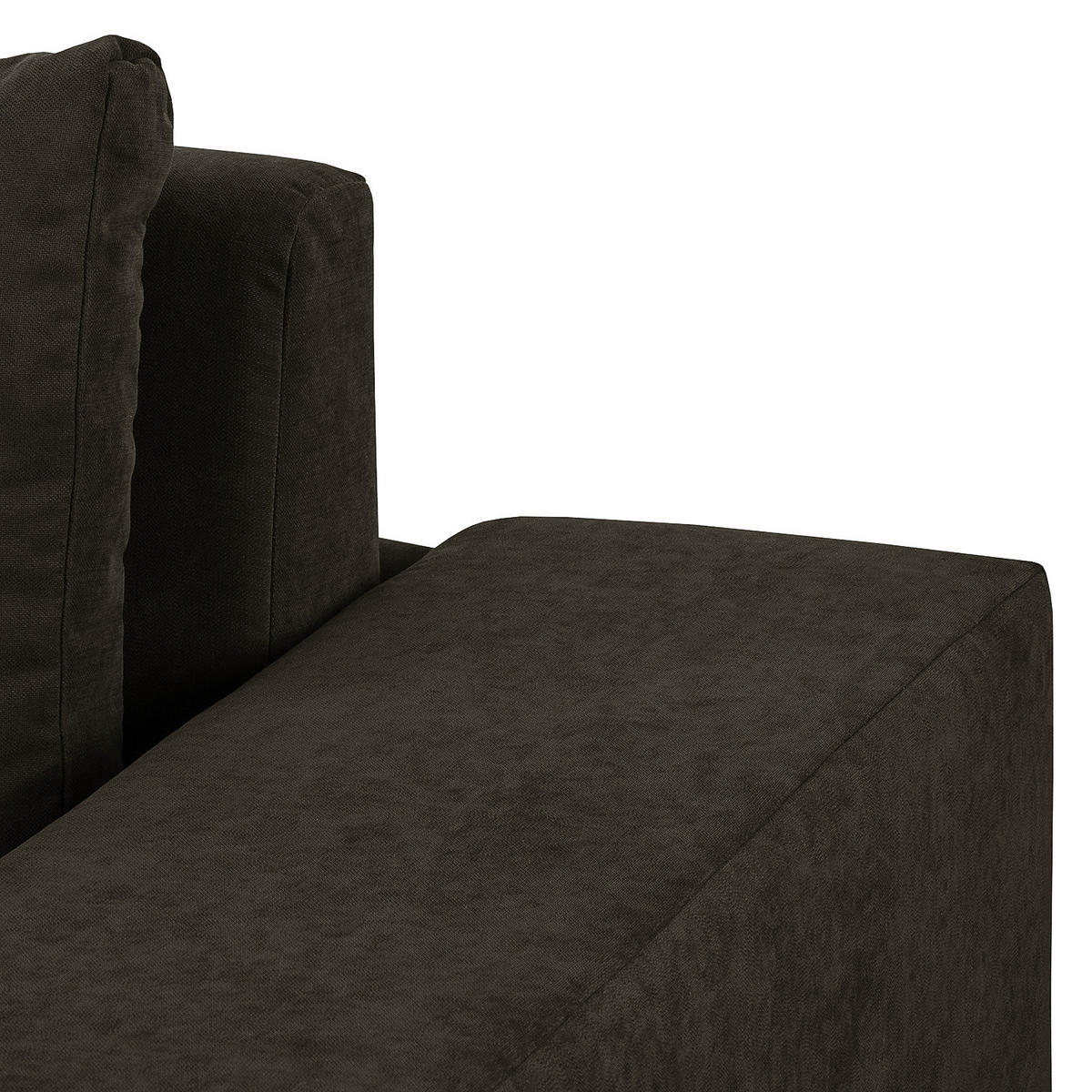 SCHLAFSOFA mit XL Armlehne - Braun, Textil (176/90/90cm) - home24