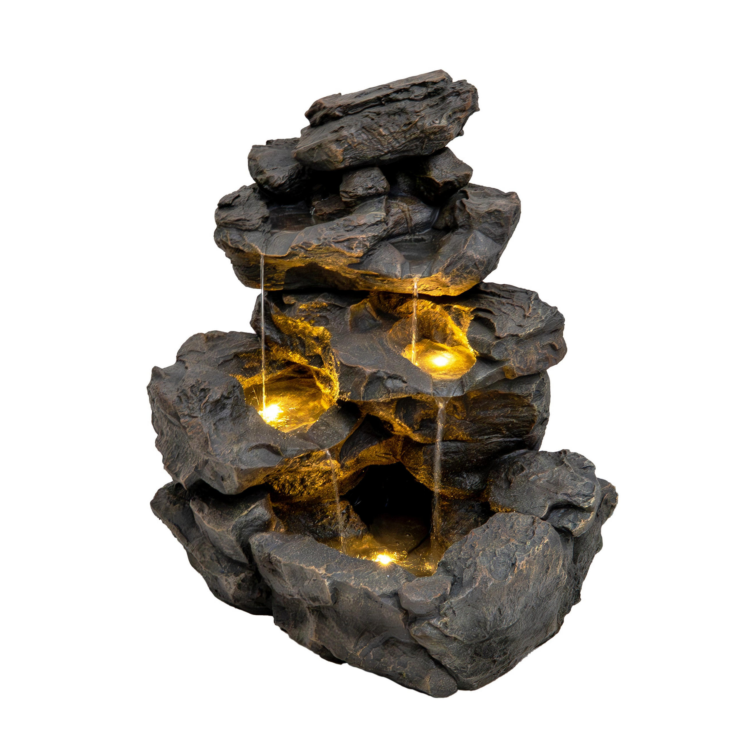 GARTENBRUNNEN "Rustic Rapids" - Grau, Kunststoff (65/58/70cm) - Monstershop