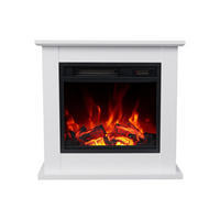 KAMIN - 64.5 x 23.5 - glas - weiß Ulano - Weiß, Glas (64.5/61/23.5cm) - Vente-Unique