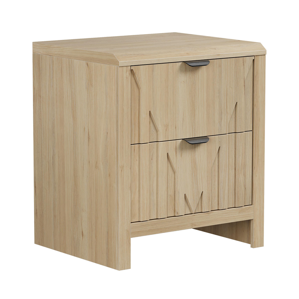 NOČNÍ STOLEK Dubový dekor se 2 zásuvkami v moderním stylu - barva dubu, kompozitní dřevo (48/55.5/40cm) - Urban Meuble