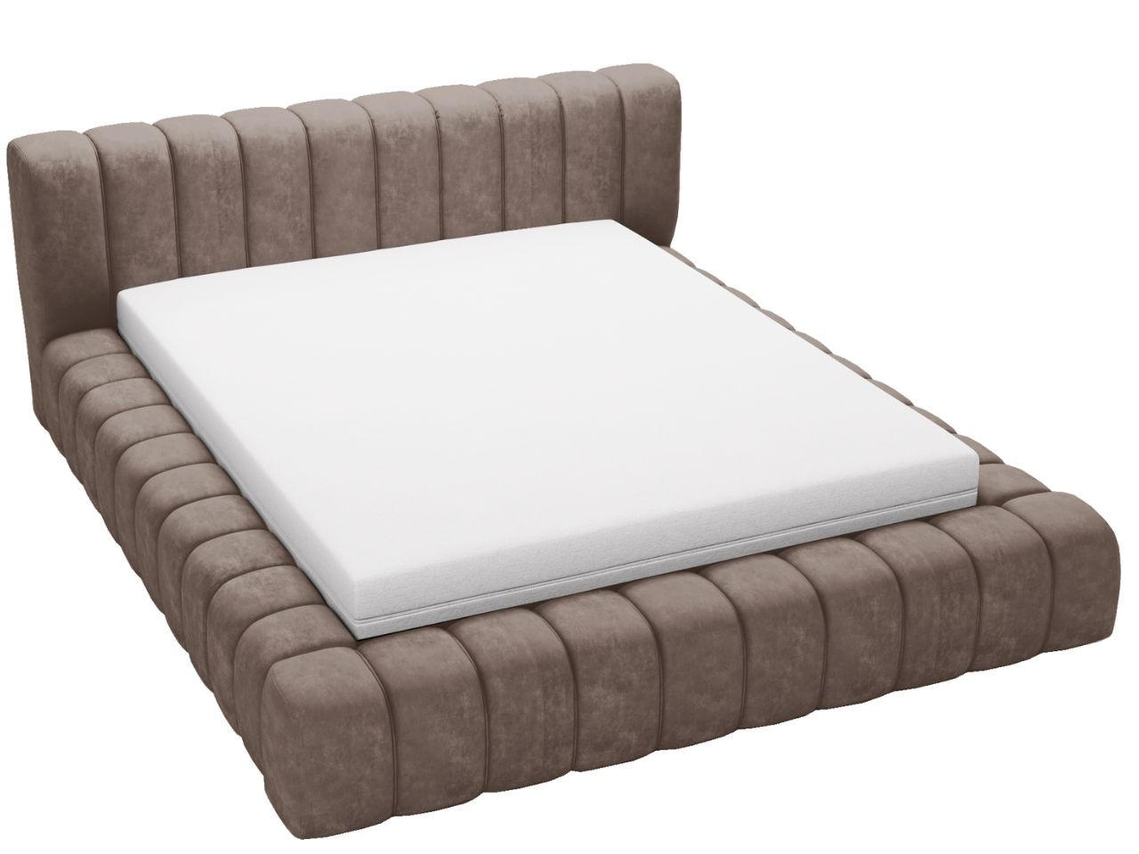 POLSTERBETT Italia 160x200 Braun - Braun, Textil (160/200cm) - Graingold