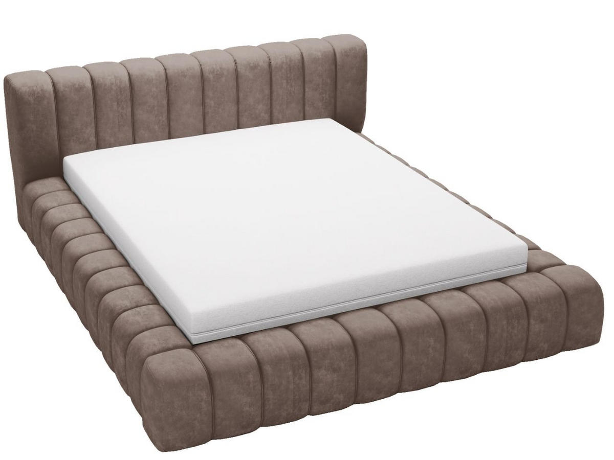 POLSTERBETT Italia 140x200 Braun - Braun, Textil (140/200cm) - Graingold