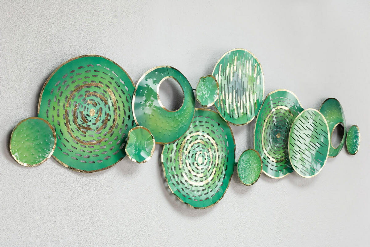 WANDDEKO Grün 149/50 cm - Grün, Metall (3/50/5cm) - KUNSTLOFT