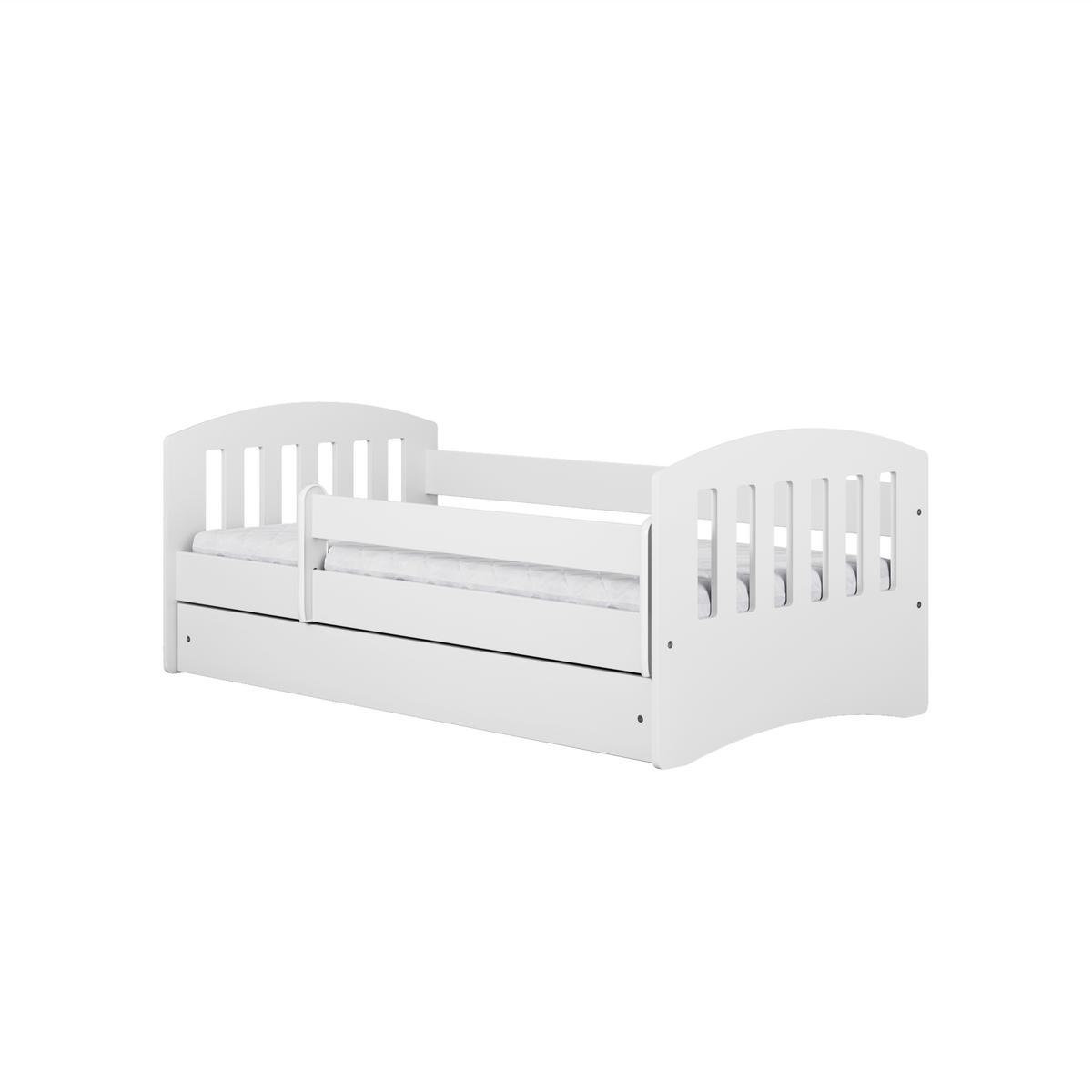KINDERBETT CLASSIC mit Schublade und Matratze 90/65/144 - Weiß, Holzwerkstoff (80/140cm) - RAUMHIRSCH FURNITURE