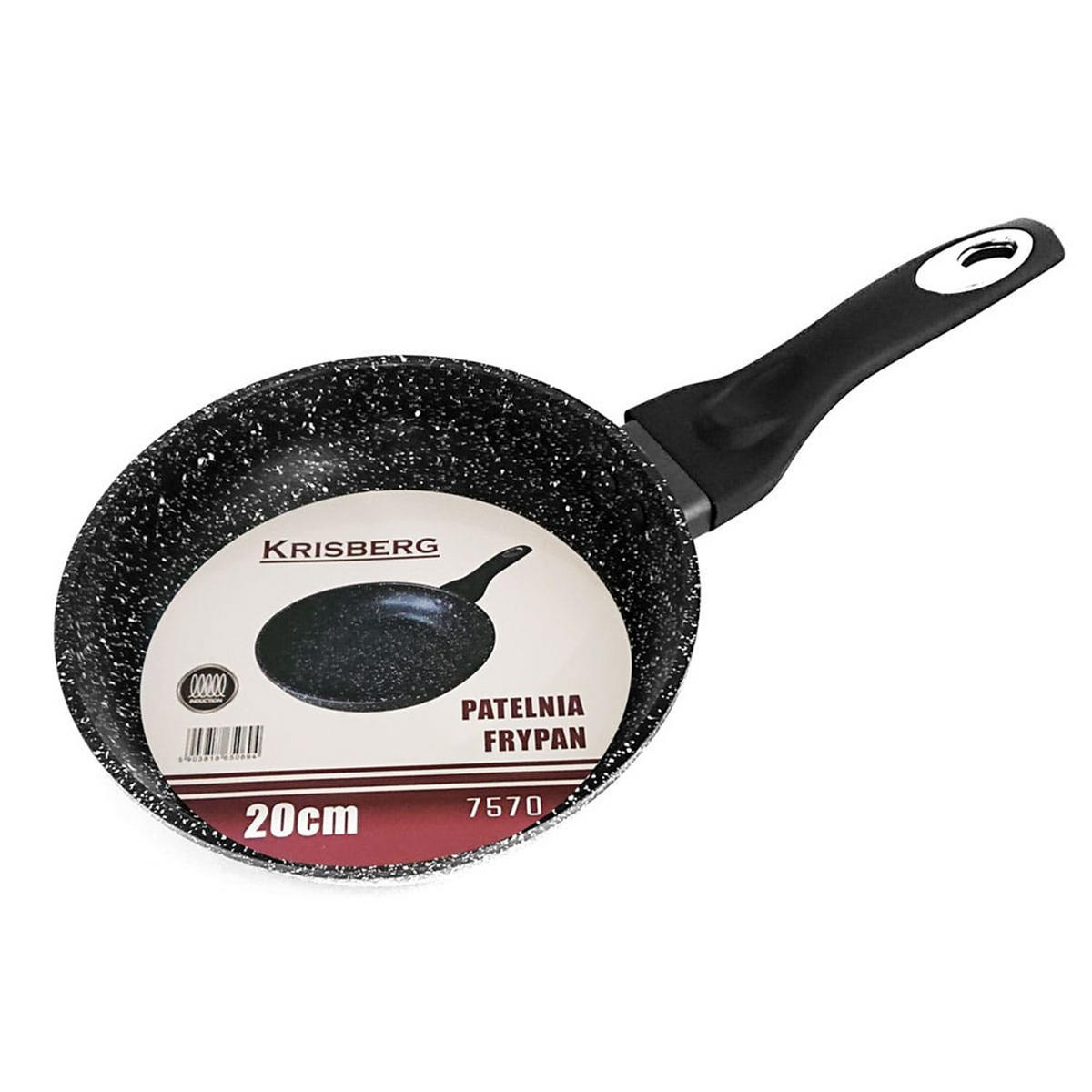 PFANNE Schwarz 42/20/5.5 cm KS2670 - Schwarz, Metall (20cm) - Krisberg 