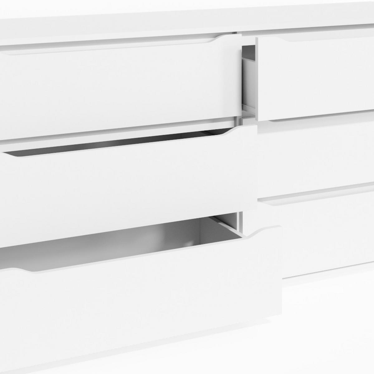 KOMMODE Ruben Weiß 160 x 77.6 cm - Weiß, Holzwerkstoff (48/77.6/160cm) - Vicco
