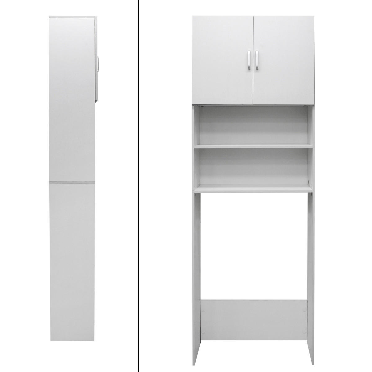WASCHMASCHINENSCHRANK - Weiß, Holzwerkstoff (25/190/63cm) - ECD-Germany