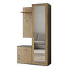GARDEROBENSCHRANK VENTO 100/180,5/35 cm Modern Garderobe-Set Grau - Eiche Artisan/Grau, Holzwerkstoff (100/180.5/35cm) - MASSENO