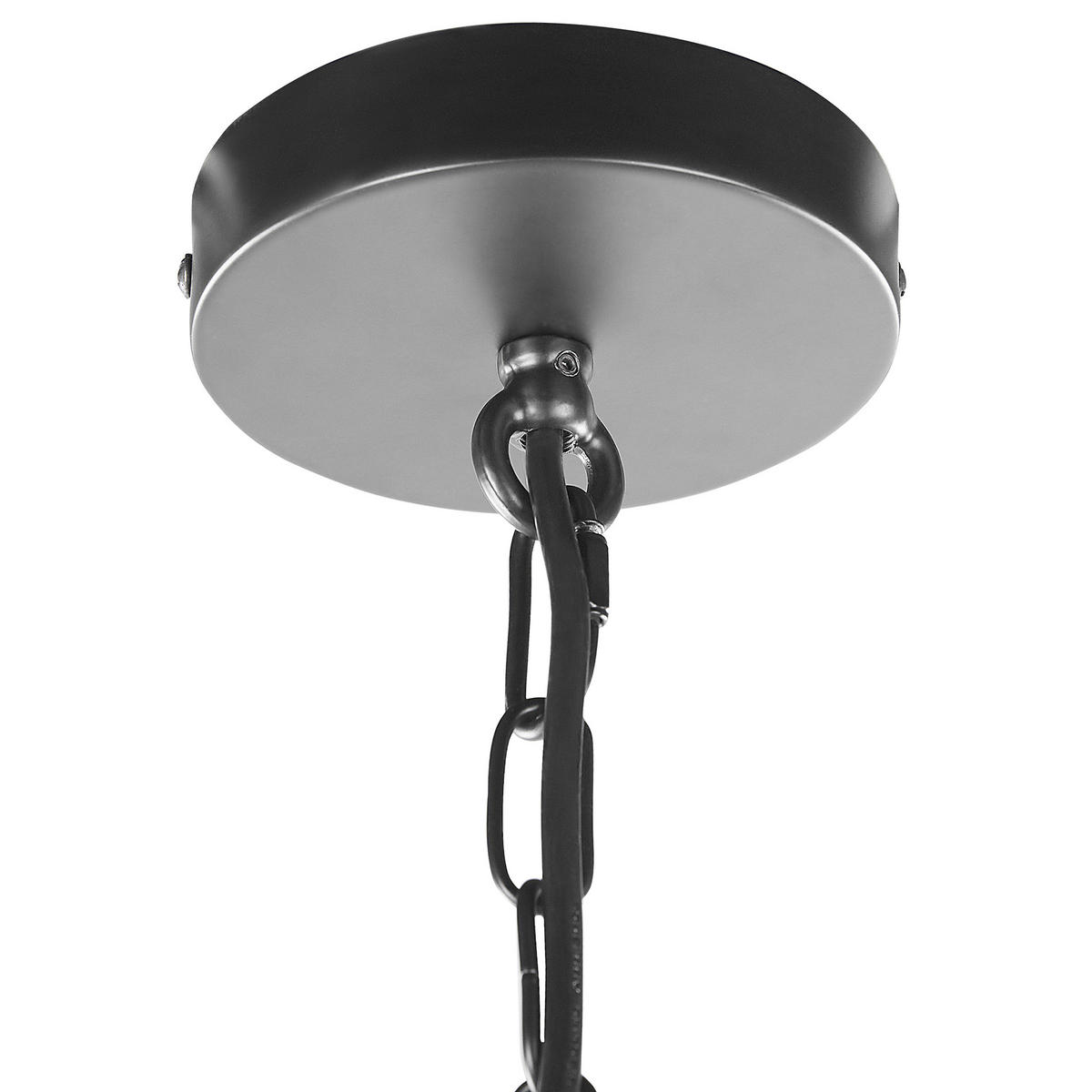 HÄNGELAMPE 2er-Set Bashilo 18/18/166 cm - Schwarz, Metall (18/18/166cm) - Beliani