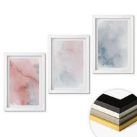 WANDBILDER 3er-Set - 20x30 cm Weißer Rahmen - Pastellfarben auf Leinwand - Weiß, Kunststoff (20/30cm) - ArtPrintCave