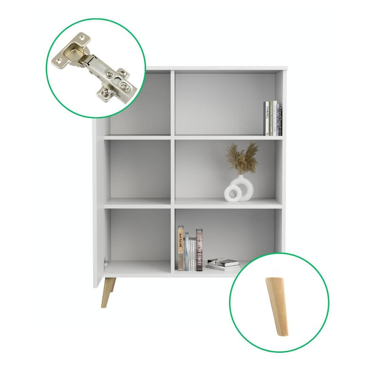 BÜCHERREGAL Fondi - Weiß, Holzwerkstoff (40/116/90cm) - RAUMHIRSCH FURNITURE