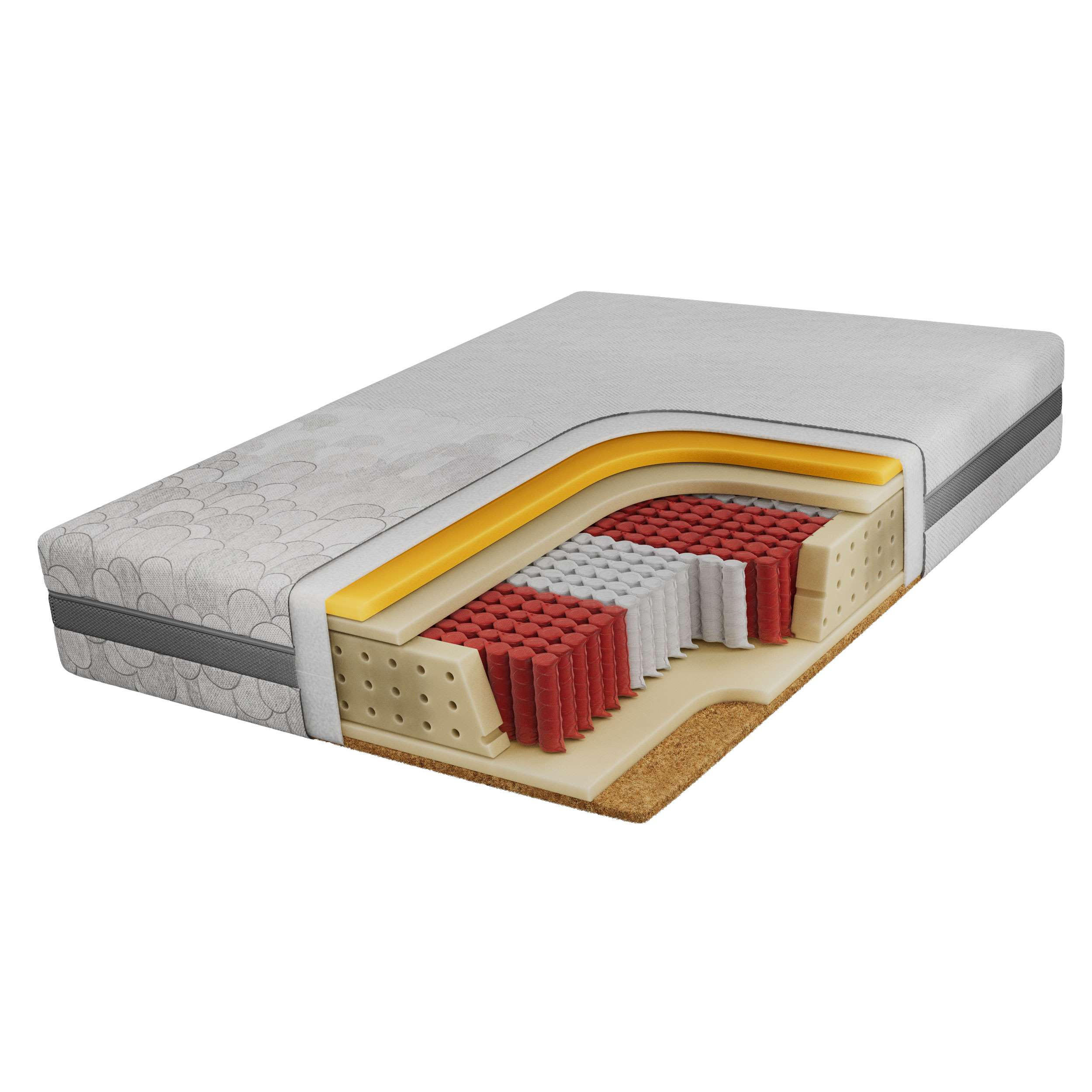 MKS Taschenmatratze Hellgrau 140x200 cm