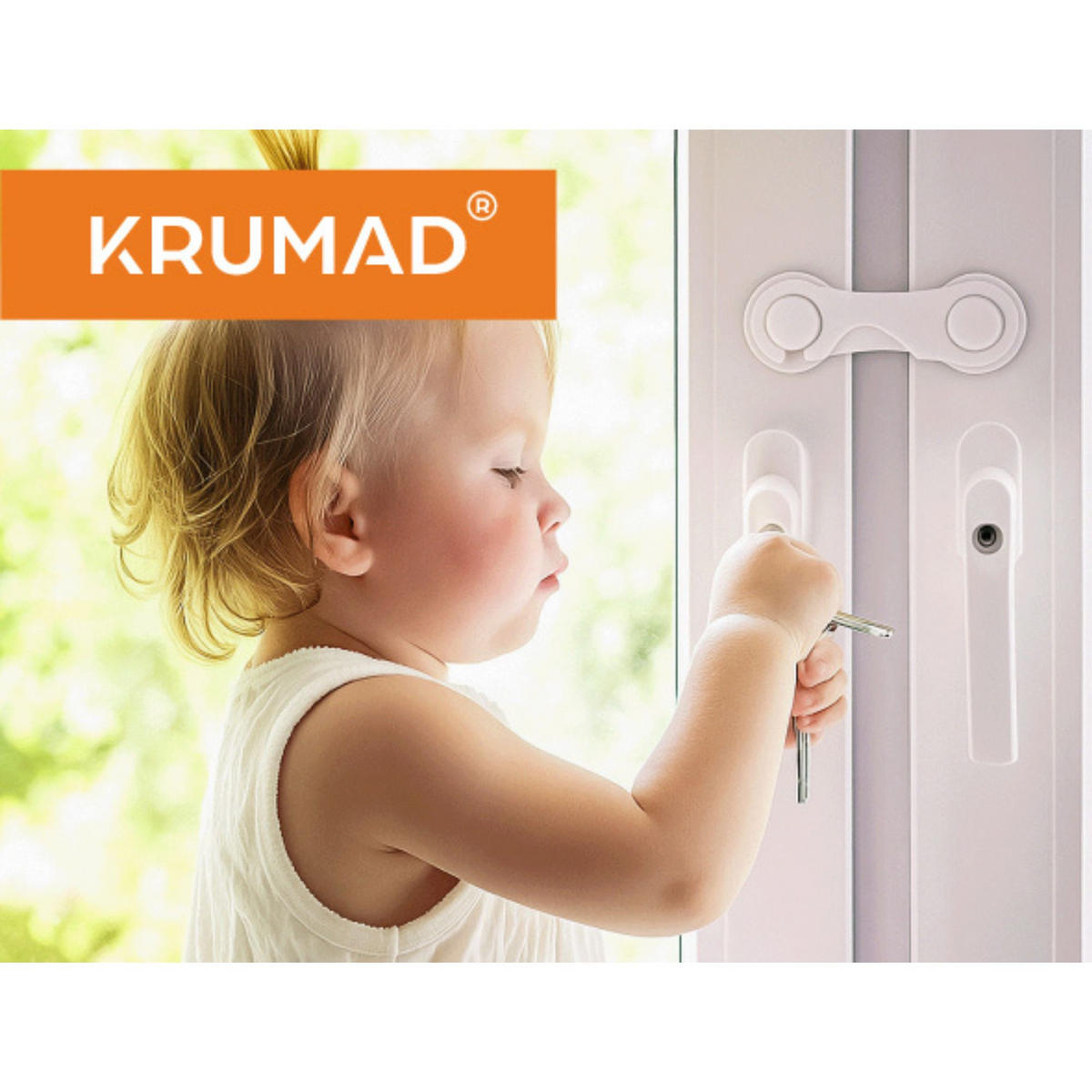 SCHUBLADENSICHERUNG Kindersicherung Schrank - Weiß, Kunststoff (2/8cm) - KRUMAD