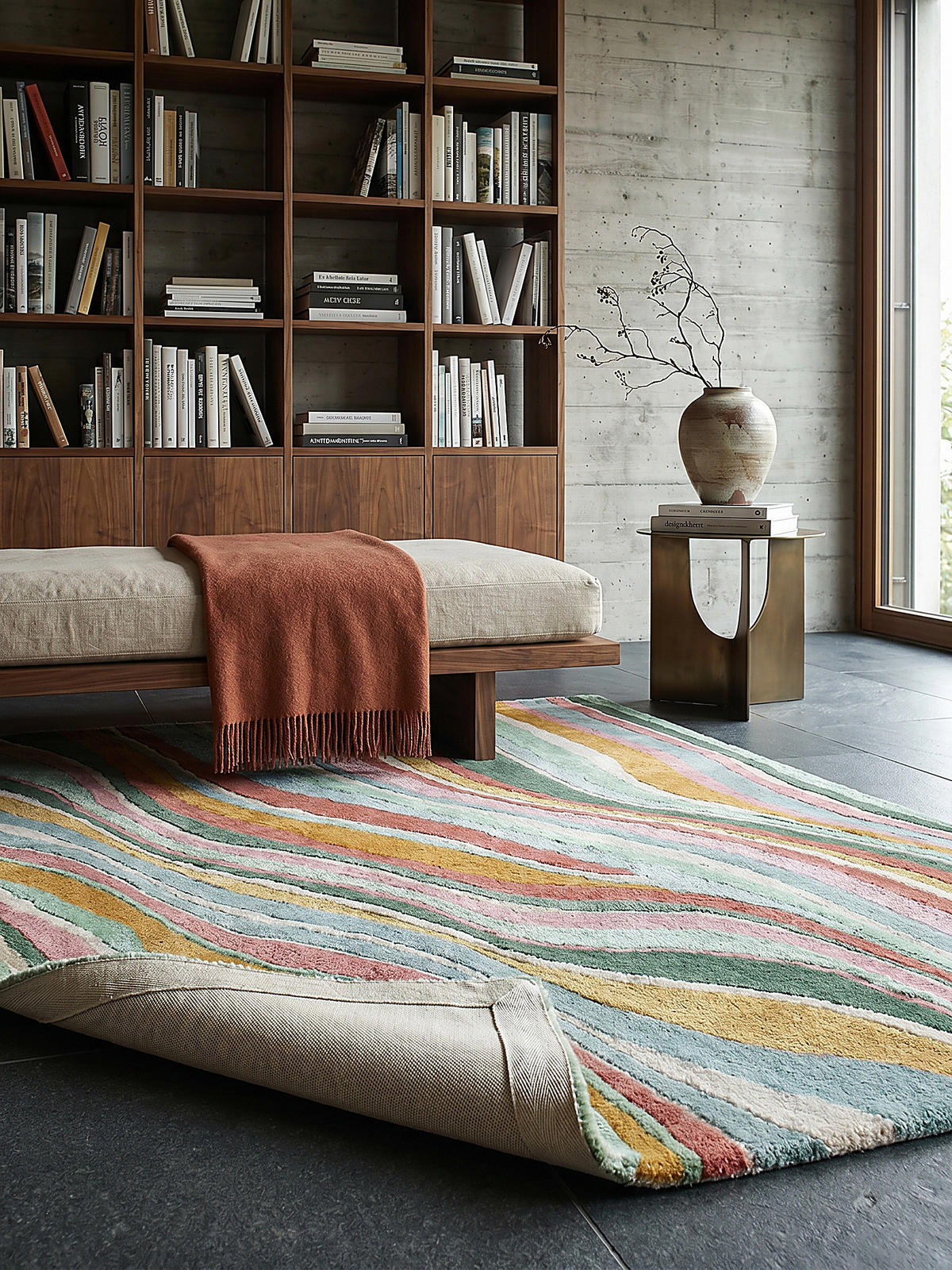 WOLLTEPPICH Wellen Muster, Abstrakt, Wohnzimmer Multicolor-Grün Rechteckig 200x290 - Multicolor, Textil (290/200cm) - KADIMA DESIGN