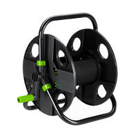 SCHLAUCHTROMMEL - Schwarz, Kunststoff/Metall (42/38/31cm) - Relaxdays