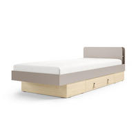 JUGENDBETT SOVI 18 90 / 200 cm in Porcini / Eiche Mavelie - Greige/Eichefarben, Holzwerkstoff (90/200cm) - Deine Möbel 24
