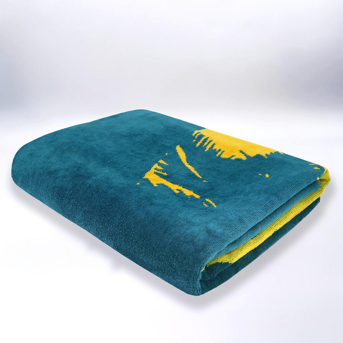 STRANDTUCH aus Veloursfrottee Jacquard Grün 140x180 400g/m² - Arche - Grün, Textil (140/180cm) - LE COMPTOIR DE LA PLAGE