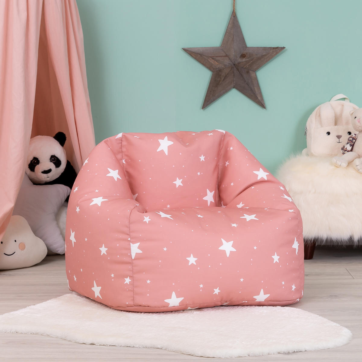 SITZSACK für Kinder Sternenklar - Pink, Kunststoff (53/50/53cm) - icon