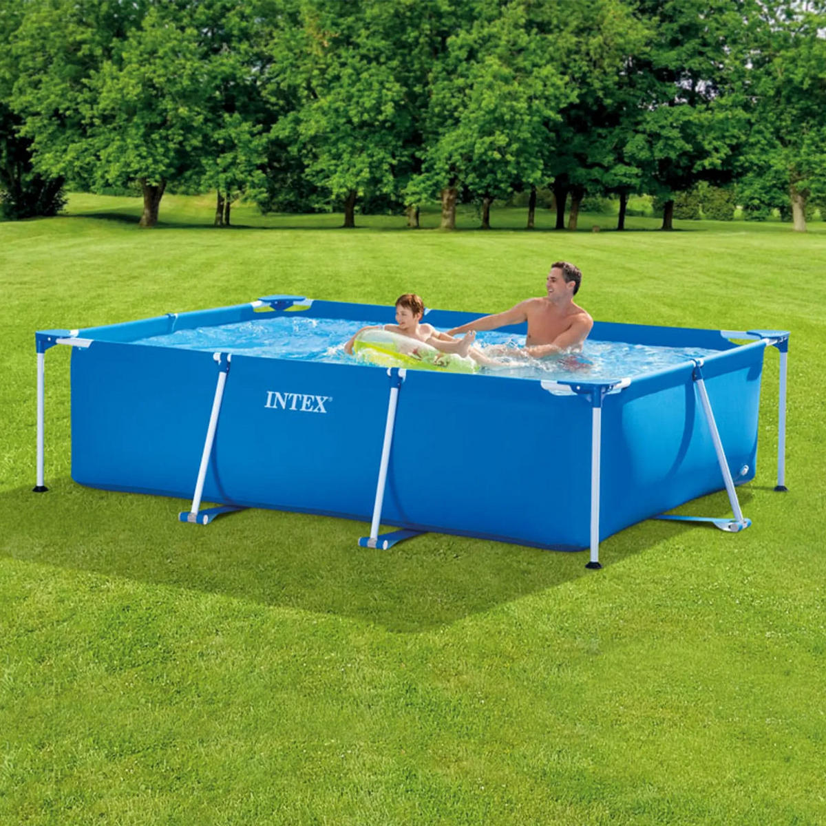 SCHWIMMBECKEN - Blau, Kunststoff (160/65/260cm) - ECD-Germany