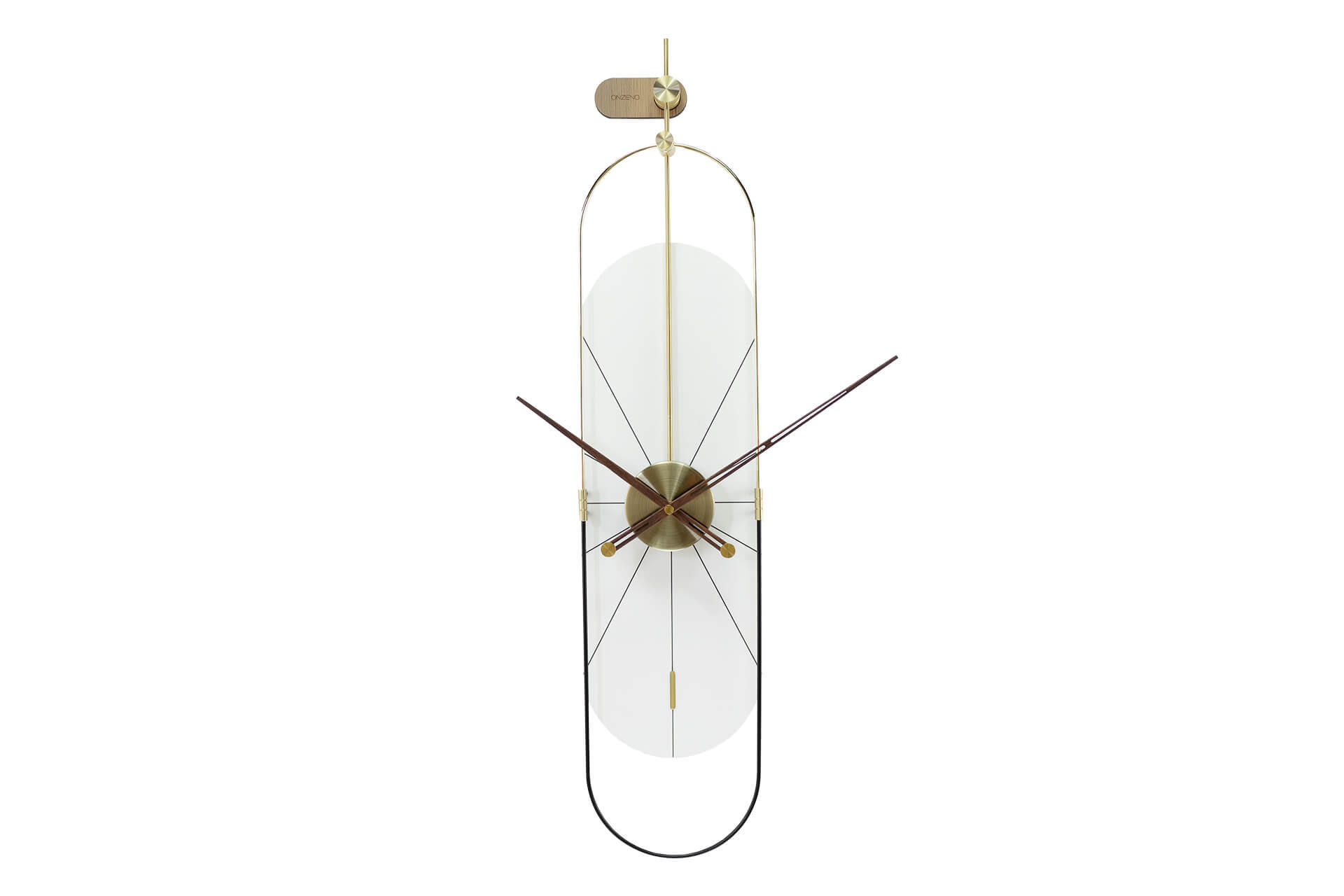 WANDUHR Design Weiß 20/90 cm - Weiß, Holzwerkstoff/Metall (2.71/90/2cm) - ONZENO