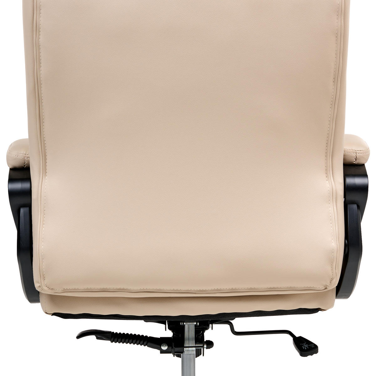 CHEFSESSEL Kunstleder Beige Proud - Beige, Kunststoff (66/115/66cm) - Beliani