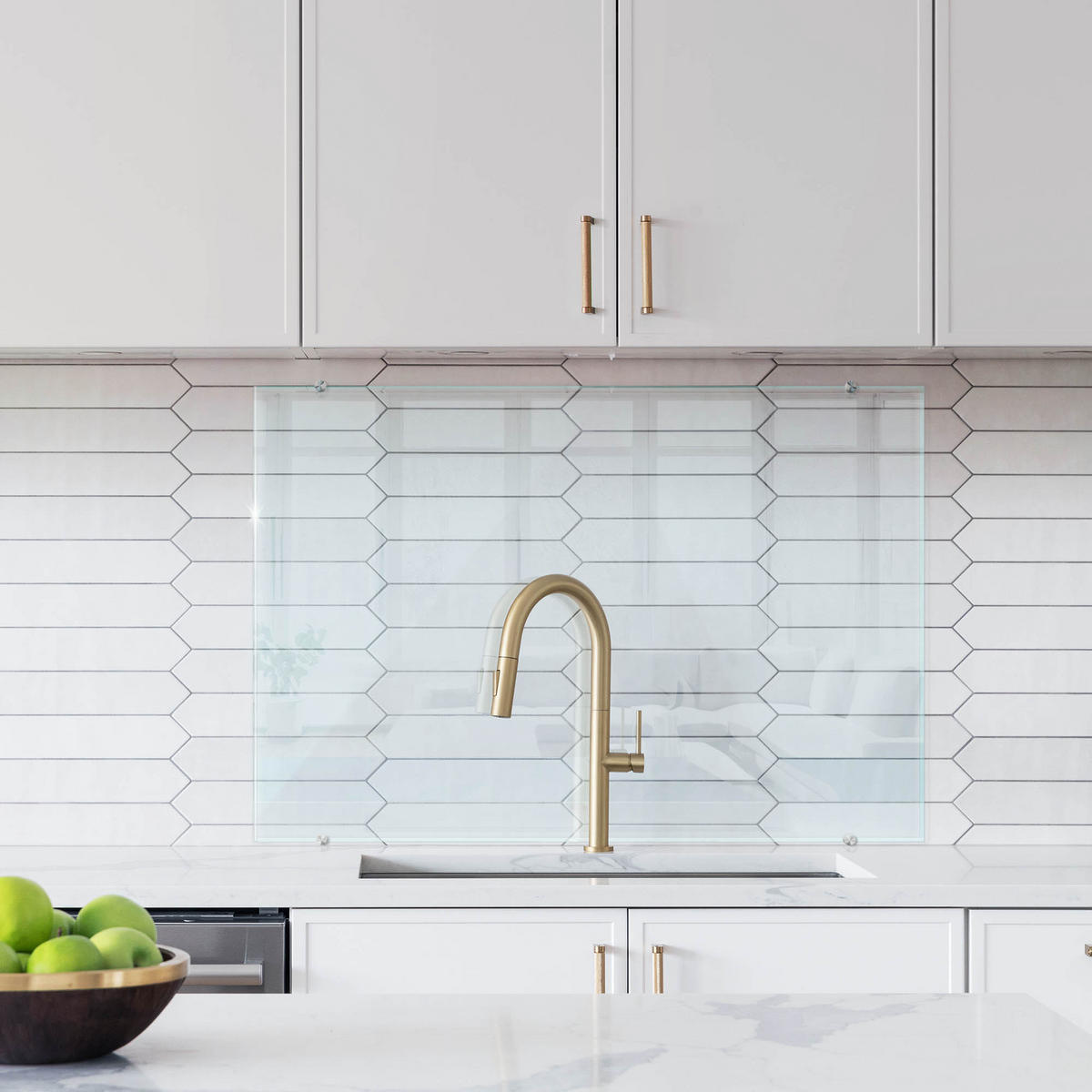 KÜCHENRÜCKWAND 100 x 70 cm Transparente Glasplatte - Transparent, Glas (100/70/0.4cm) - TULUP