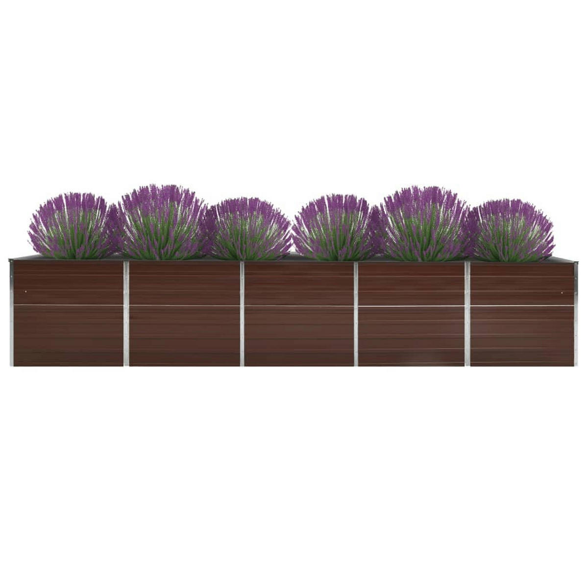 GARTEN-HOCHBEET Verzinkter Stahl 400/80/77 Cm Braun - Braun, Metall (80/77/400cm) - vidaXL