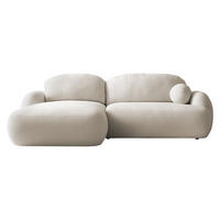 ECKSOFA Mayo, Seite: Links - Creme/Schwarz, Holz/Kunststoff (275/175cm) - MIRJAN24
