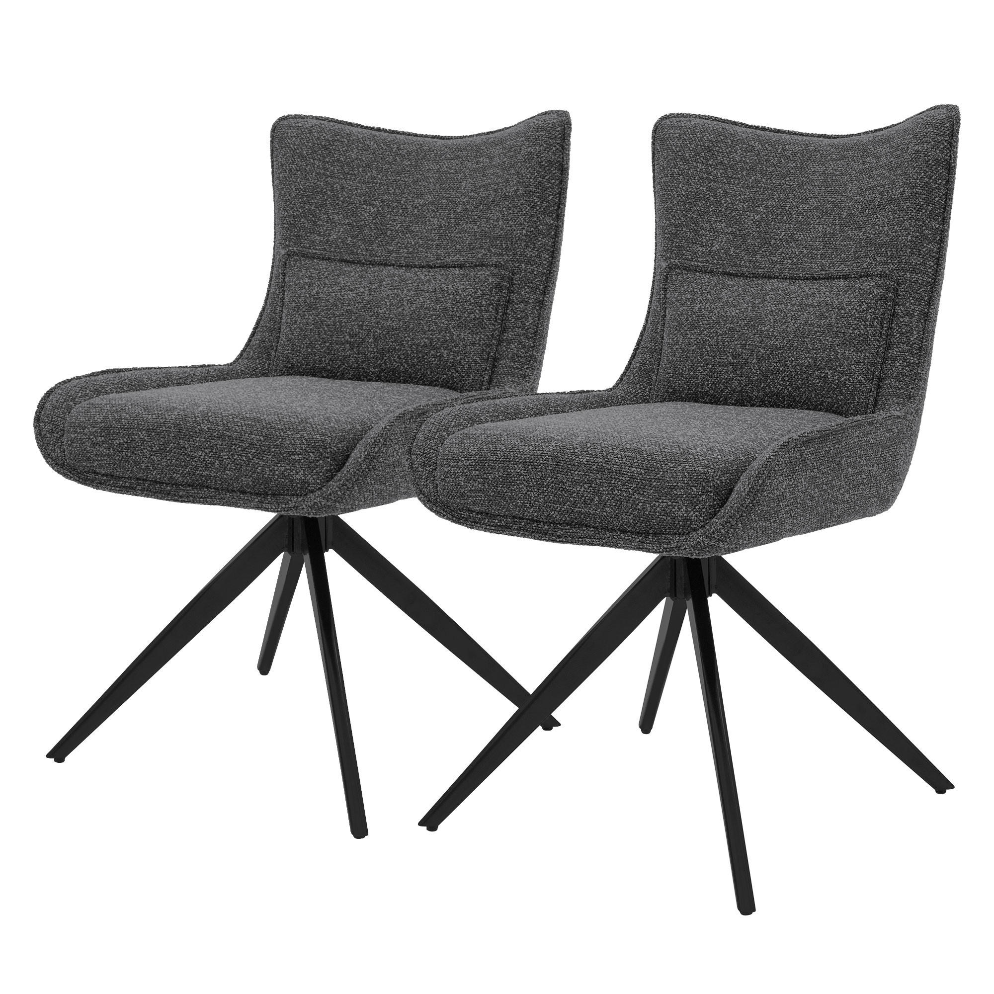 Ml-Design Esszimmerstühle Anthrazit 54x90x64 cm